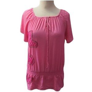 isbella Pink Cold Shoulder Small Tunic